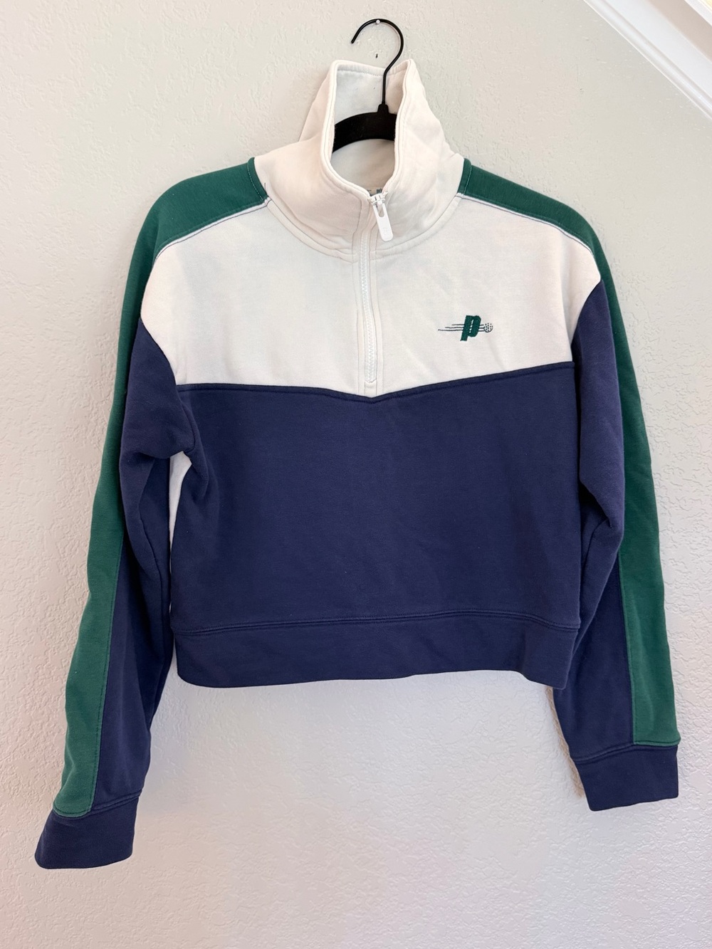 Prince Pickleball Colorblock Quarter-Zip Cropped Pullover